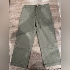 GAP girlfriend khaki green chino pants, size 14, NEVER WORN